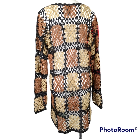 The Icing Granny Square Crocheted Sweater Dress - Picture 3 of 7